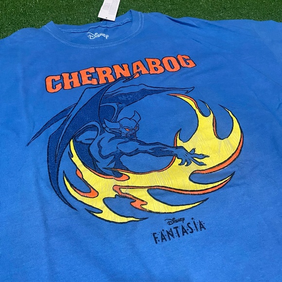 NEW Disney’s Fantasia Chernabog T-Shirt Size XL Mineral Washed Faded Blue NWT - Picture 2 of 4
